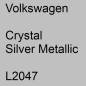 Preview: Volkswagen, Crystal Silver Metallic, L2047.